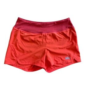 REI Co Op Swiftland Womens Running Shorts Orange Small Athletic Workout Hiking